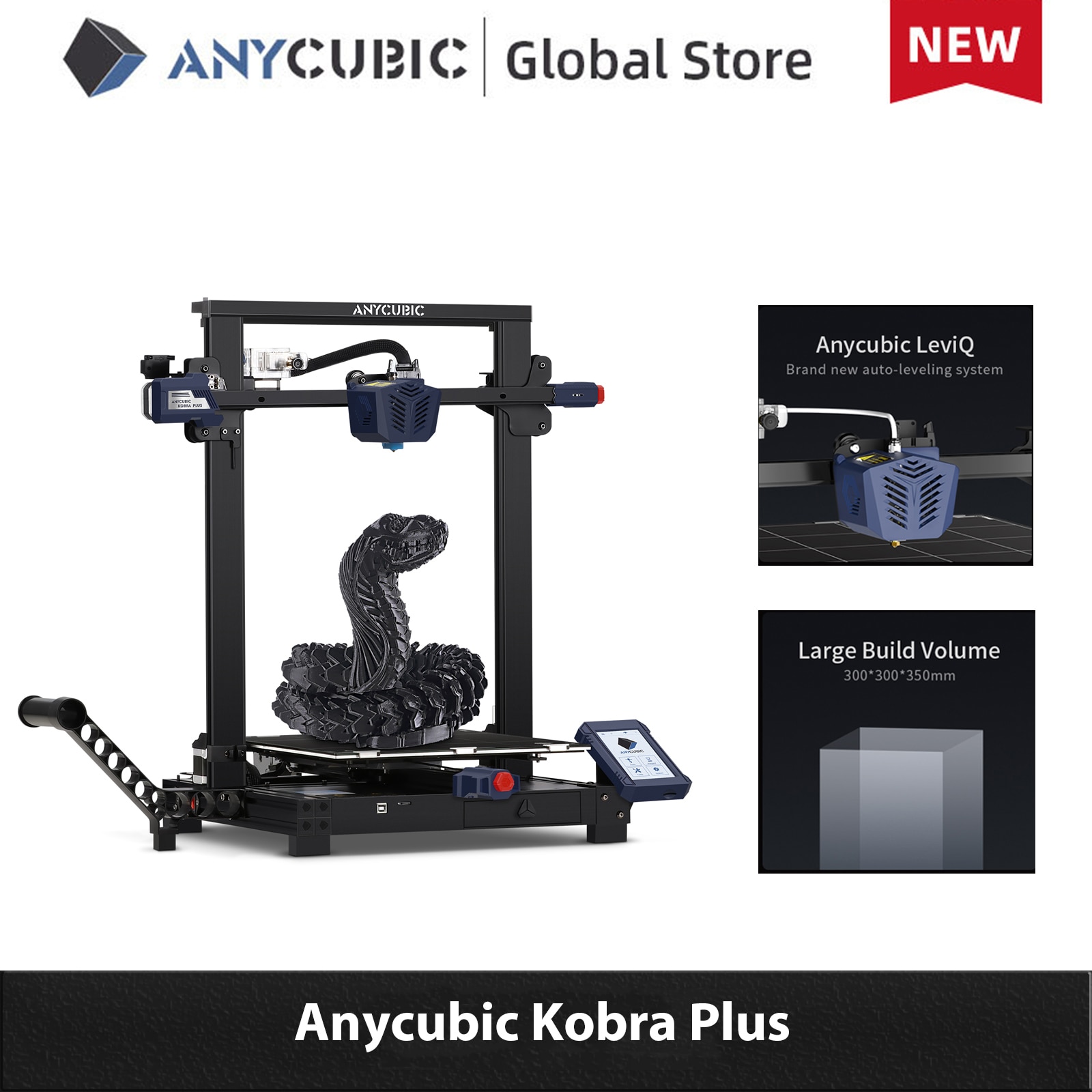 Anycubic-Kobra Plus 3D ,  μ  25 Ʈ ڵ   μ ӵ 10  ȿ  FDM